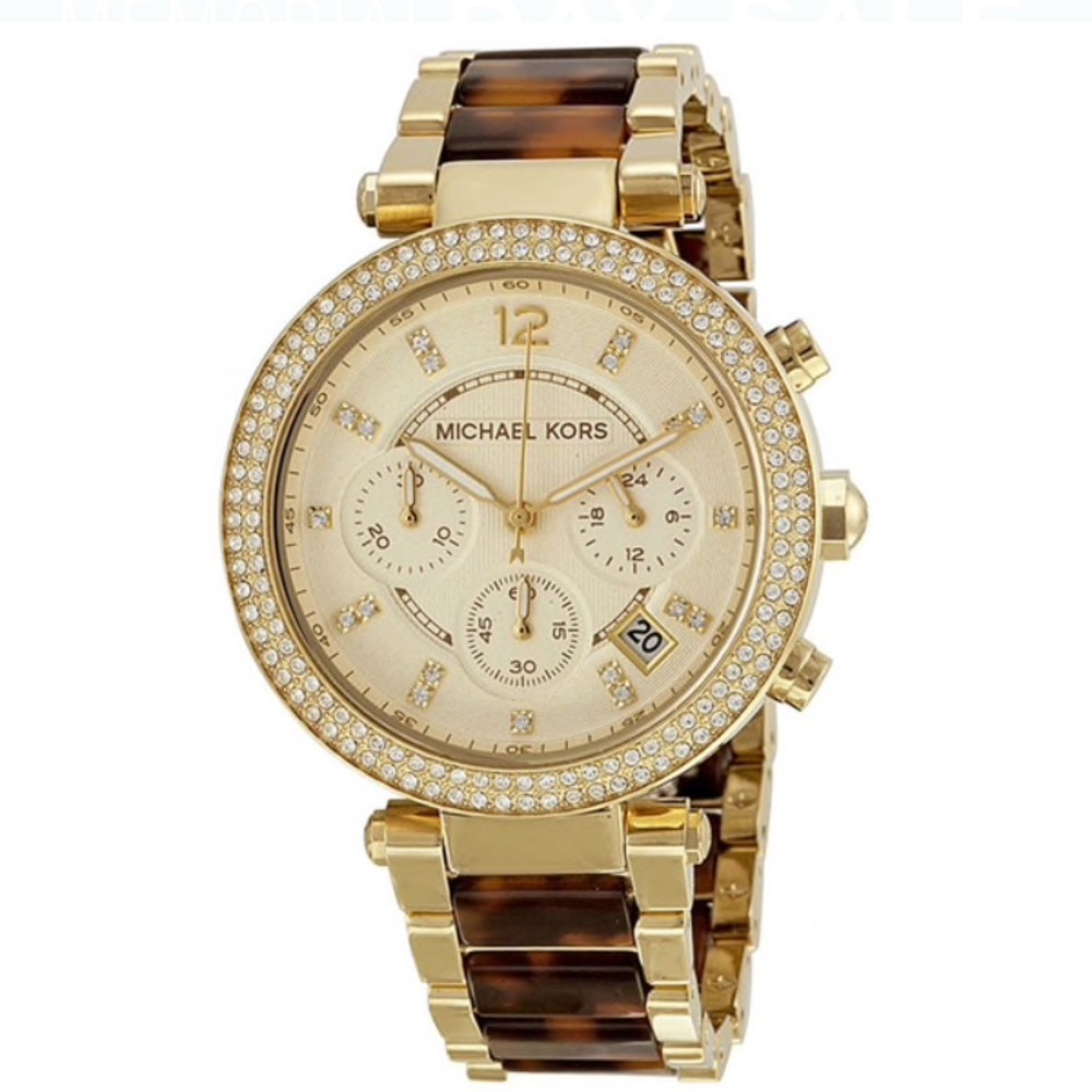 🎉HOST PICK🎉 MK Parker Tortoise Gold-Tone Watch